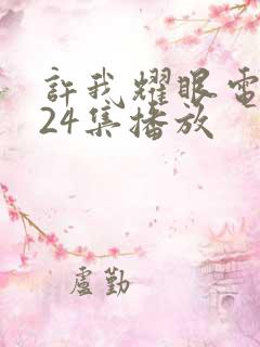 许我耀眼电视剧24集播放