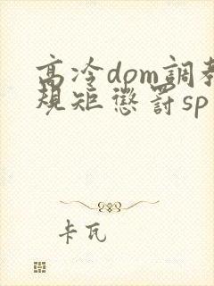 高冷dom调教规矩惩罚sp