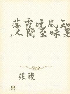 落霞晚风知我意,人间至味是清欢全诗