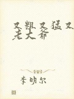 又粗又猛又大爽老大爷