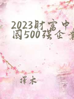 2023财富中国500强企业