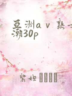亚洲aⅴ熟女高潮30p