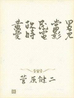 黄政民当男人恋爱时电影免费观看