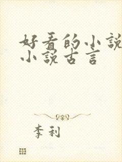 好看的小说言情小说古言
