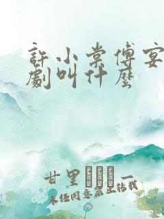 许小棠傅宴礼短剧叫什么