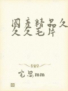 国产精品久久久久久毛片