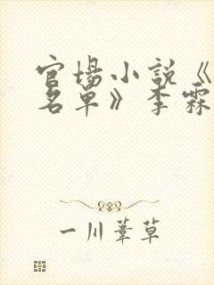 官场小说《省委名单》李霖