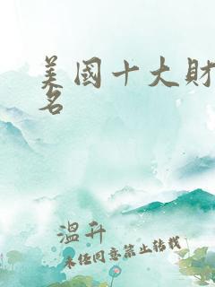 美国十大财团排名