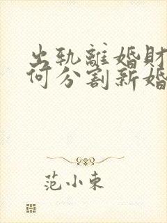 出轨离婚财产如何分割新婚姻法2023