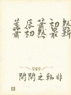 叶辰萧初然叶辰萧初然最新