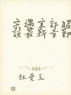 宋遇寒许昭宁小说最新章节免费阅读