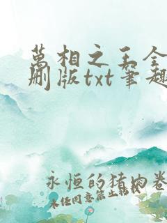 万相之王全本无删版txt笔趣阁