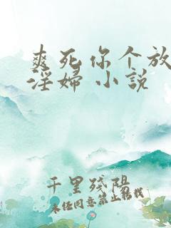 爽死你个放荡小淫妇 小说