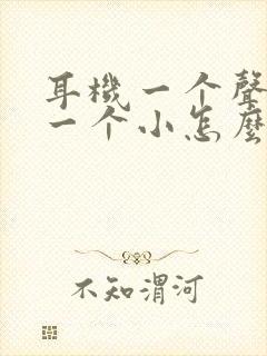 耳机一个声音大一个小怎么回事