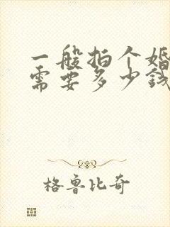 一般拍个婚纱照需要多少钱