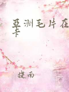 亚洲毛片在线不卡