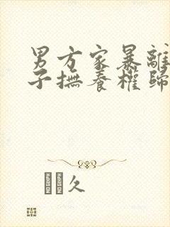 男方家暴离婚孩子抚养权归谁