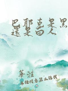 巴耶克是黑人吗还是白人