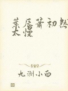 叶辰萧初然更新太慢