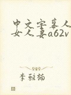 中文字幕人妻熟女人妻a62v网