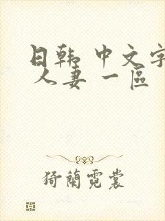 日韩 中文字幕 人妻 一区