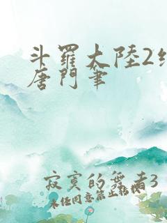 斗罗大陆2绝世唐门笔