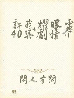 许我耀眼电视剧40集剧情介绍