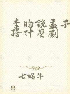 李昀锐孟子义三搭什么剧