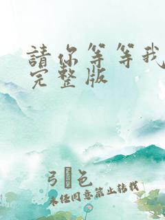 请你等等我原唱完整版