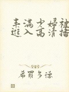 丰满少妇被猛烈进入高清播放久久