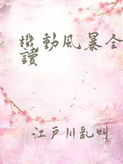 机动风暴全文阅读