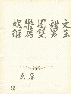 娱乐圈甜文小说推荐双男主