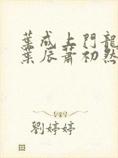 叶成上门龙婿,叶辰萧初然