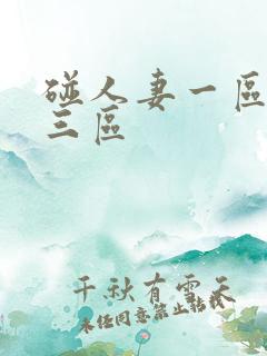 碰人妻一区二区三区