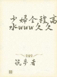 少妇全程高潮喷水www久久