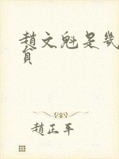 赵文魁是几品官员