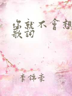 你就不会想起我歌词