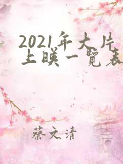 2021年大片上映一览表