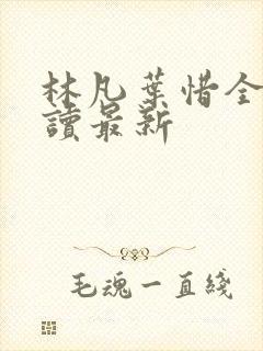 林凡叶惜全文阅读最新