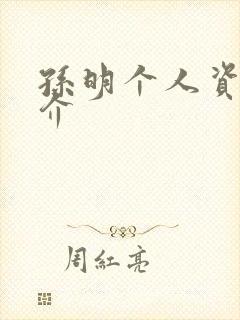 孙明个人资料简介