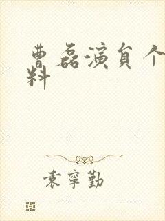 曹磊演员个人资料