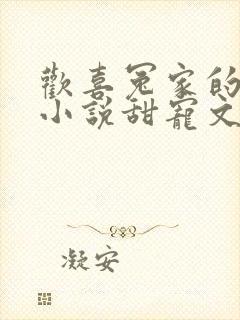 欢喜冤家的古言小说甜宠文