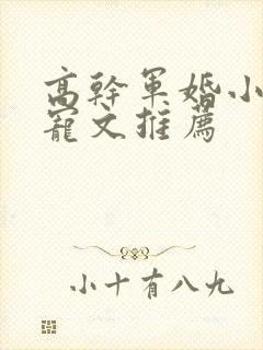 高干军婚小说甜宠文推荐