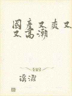 国产又爽又刺激又高潮