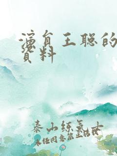 演员王聪的个人资料