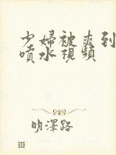 少妇被爽到高潮喷水视频