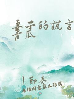 妻子的谎言温水青瓜