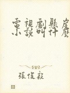 电视剧悬崖原著小说叫什么名