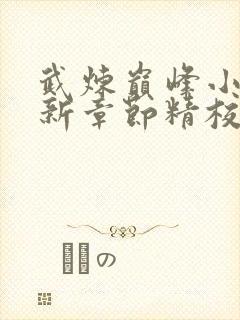 武炼巅峰小说最新章节精校版