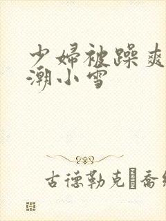 少妇被躁爽到高潮小雪